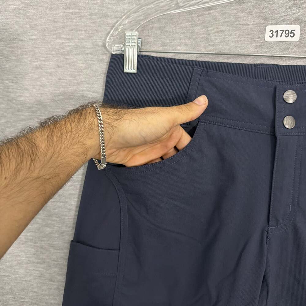 Title Nine Women's Size 10 Navy Blue Nylon Recycled Clamber Synch Pants - Picture 6 of 13